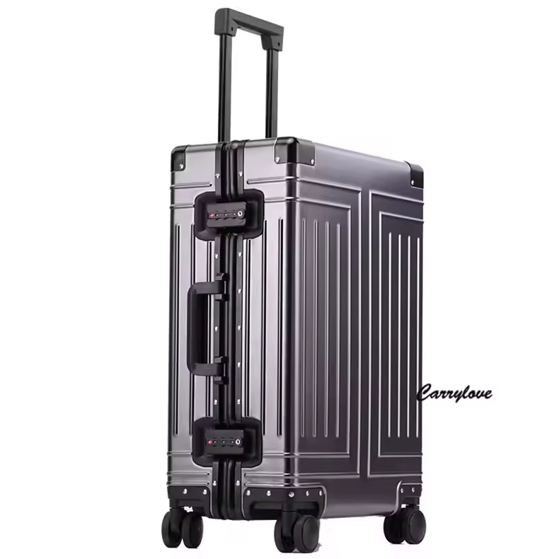 Carrylove 20"24"26"29" Inch Aluminum Trolley Suitcase Waterproof Metallic Cabin Luggage Trolly Bag With Wheels - Image 4